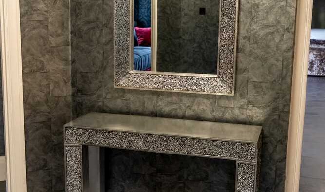 Hallway Mirror and Greet Table Set