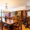 Handcrafted Set of Large Wood Dining Table inc 12 matching Dining Chairs
