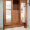 Luxury Smallbone of Devices Walnut Wardrobe and Matching Large Wall Mirror