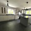 Paula Rosa Dove Grey Shaker Kitchen with Island and Utility Room - Smeg Appliances – Granite Worktops - 3833079