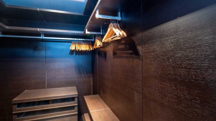 Penthouse Luxury Poliform Walnut Walk in Wardrobe