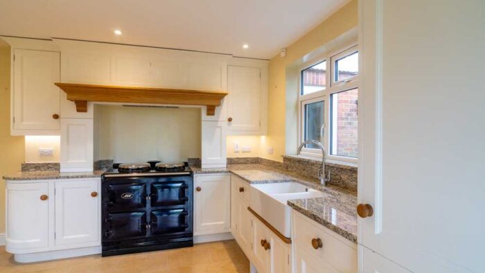 Bespoke Buttercream Dovetail Joint Shaker Kitchen with Pantry – Bosch Neff Appliances – Granite and Wooden Worktops - 3833142