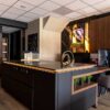 Ex Display Nobilia Easy Touch & Riva Walnut & Graphite Kitchen with Island – Bora Siemens Appliances – Sofia Cuprum Neolith Sintered Stone - 3833138