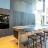 Luxury Ex Display Arclinea Lignum Et Lapis NTF Black Ash Kitchen with Large Island –Wolf Sub Zero Appliances-