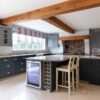 Luxury Large Neptune Grey & Light Grey InFrame Kitchen and Matching Island with Dining Table and 8 Chairs - Bosch Appliances – Granite Worktops