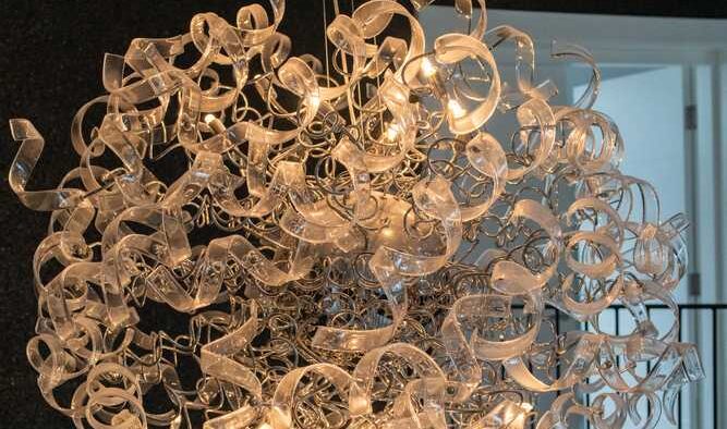 Two Stunning Glass Chandeliers - SE208