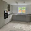Young Symphony Harvard Pebble Grey Shaker Kitchen – Zanussi Electrolux Appliances – Conway Elm Laminate Worktops