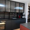 Ex Display Euromobil Cesar Italian Kitchen and 1950s Shelving Unit – Quooker Liebherr Miele Appliances - Soapstone Worktop