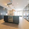Sola Midnight Blue Shaker Kitchen and Island with Breakfast Table inc Dining Table & Chairs – Gaggenau Miele Appliances