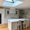 Stone Grey Shaker Kitchen &Island – Quooker Neff Bosch Liebherr Appliances – Quartz Worktops